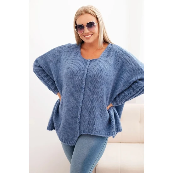Moteriškas mėlynas megztinis Lori PLIUS dydis moterims