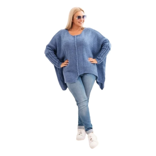 Moteriškas mėlynas megztinis Lori PLIUS dydis moterims