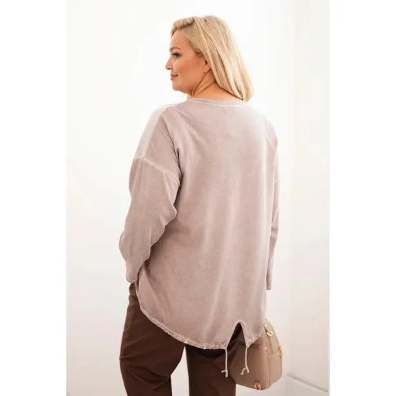 Moteriškas pilkas megztinis Love Moteriški megztiniai