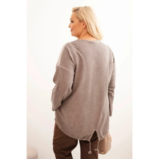 Moteriškas rusvas megztinis Love Moteriški megztiniai