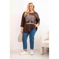 Moteriškas rudas džemperis Medy