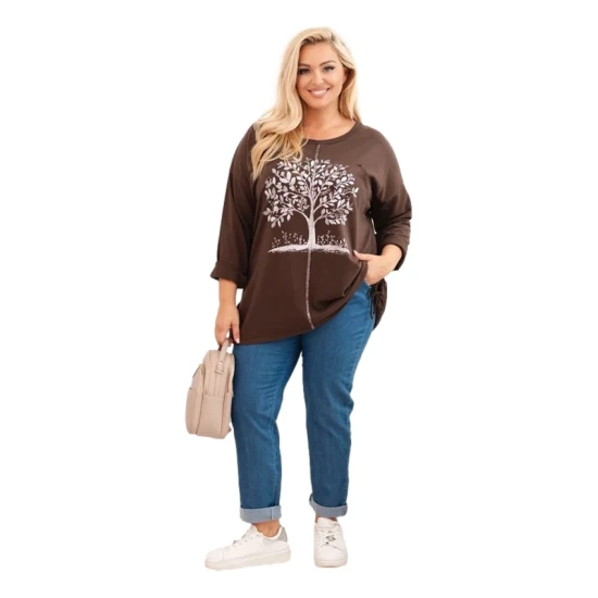 Moteriškas rudas džemperis Medy Džemperiai