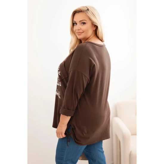 Moteriškas rudas džemperis Medy Džemperiai