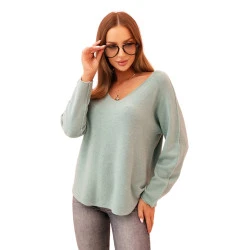 Moteriškas tamsiai mėtinis megztinis Remo