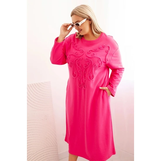 Moteriška rožinė suknelė su siuvinėjimais Lindi Ilgos suknelės