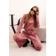 Moteriškas rožinis aksominis komplektas Rizo Moteriški komplektai