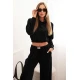Moteriškas juodas aksominis komplektas Rizo Moteriški komplektai