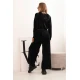 Moteriškas juodas aksominis komplektas Rizo Moteriški komplektai