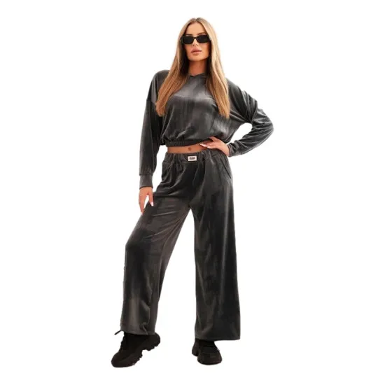 Women's dark grey velvet set Rizo Women's suits