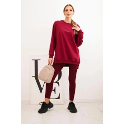 Moteriškas raudonas komplektas Minimal