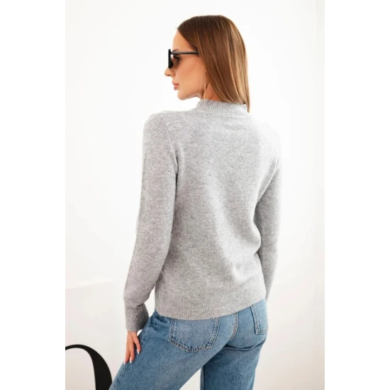 Moteriškas pilkas megztinis Eden Moteriški megztiniai