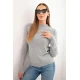 Moteriškas pilkas megztinis Eden Moteriški megztiniai