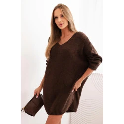 Moteriška tamsiai ruda suknelė Calon