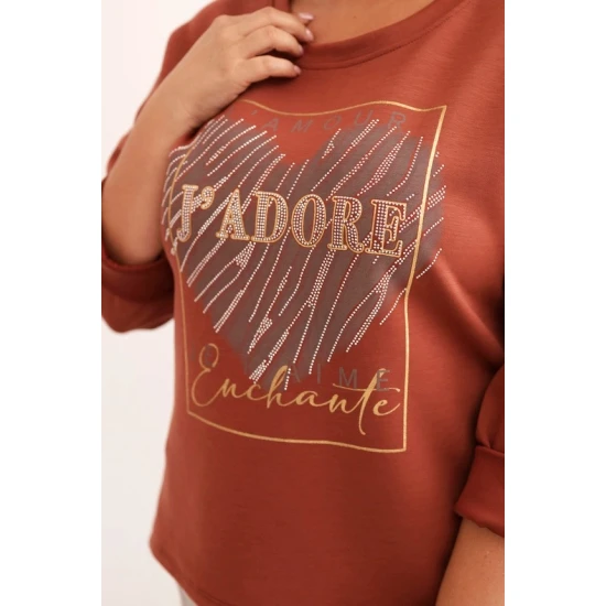 Moteriškas rudos spalvos džemperis Adore Džemperiai be gobtuvo