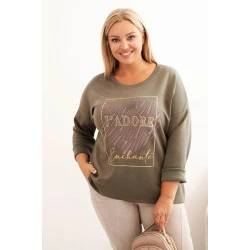 Moteriškas chaki spalvos džemperis Adore