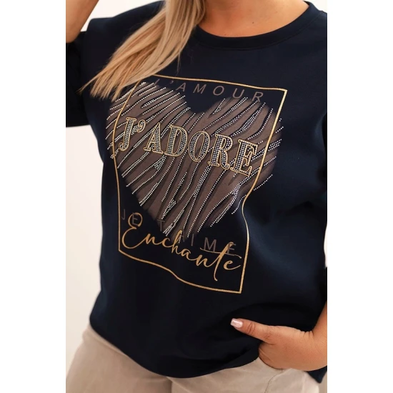 Moteriškas tamsiai mėlynos spalvos džemperis Adore Džemperiai be gobtuvo