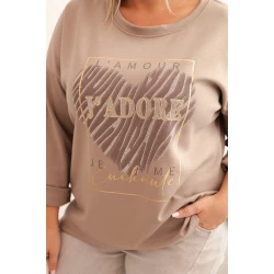 Moteriškas rusvos spalvos džemperis Adore
