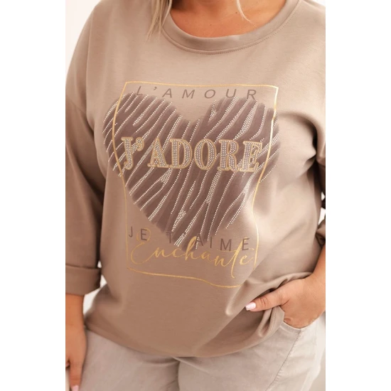 Moteriškas rusvos spalvos džemperis Adore Džemperiai be gobtuvo