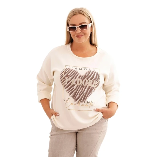 Moteriškas baltos spalvos džemperis Adore Džemperiai be gobtuvo