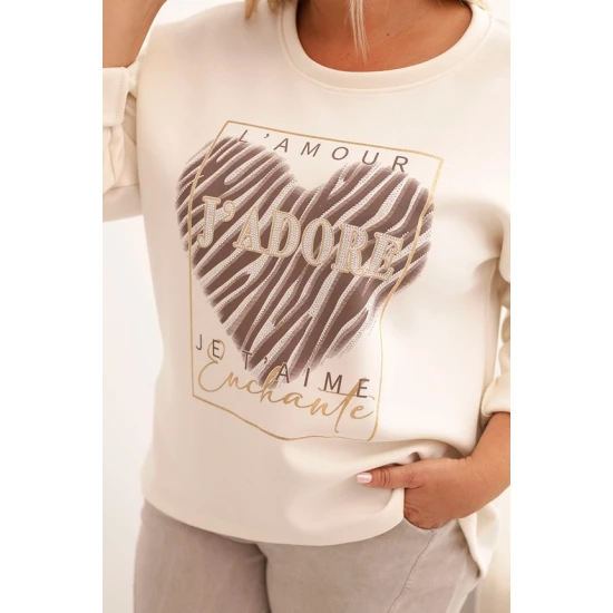 Moteriškas baltos spalvos džemperis Adore Džemperiai be gobtuvo