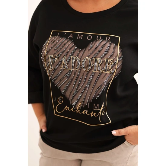 Moteriškas juodos spalvos džemperis Adore Džemperiai be gobtuvo