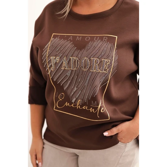 Moteriškas tamsiai rudos spalvos džemperis Adore Džemperiai be gobtuvo