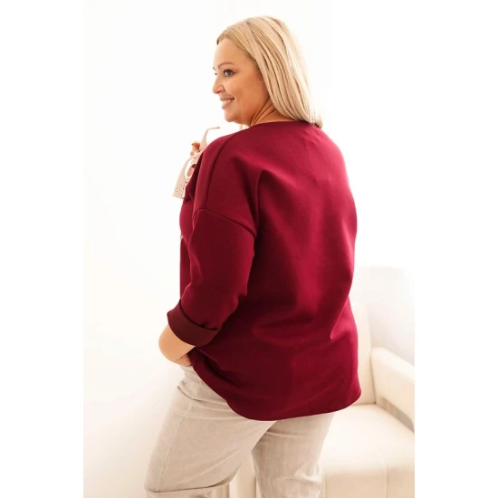 Moteriškas bordo spalvos džemperis Adore Džemperiai be gobtuvo