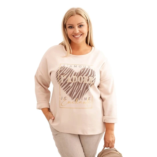 Moteriškas šviesiai rusvos spalvos džemperis Adore Džemperiai be gobtuvo