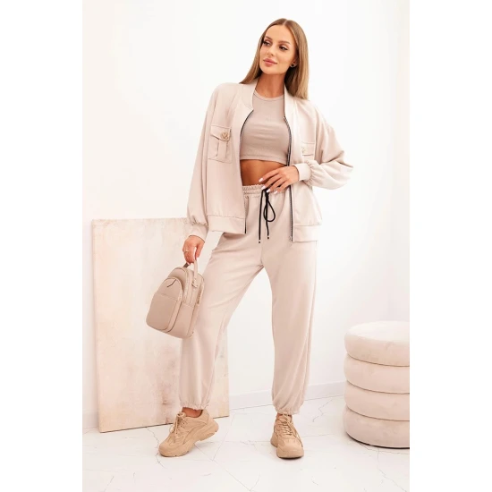 Moteriškas rusvas  komplektas Marbel Moteriški komplektai