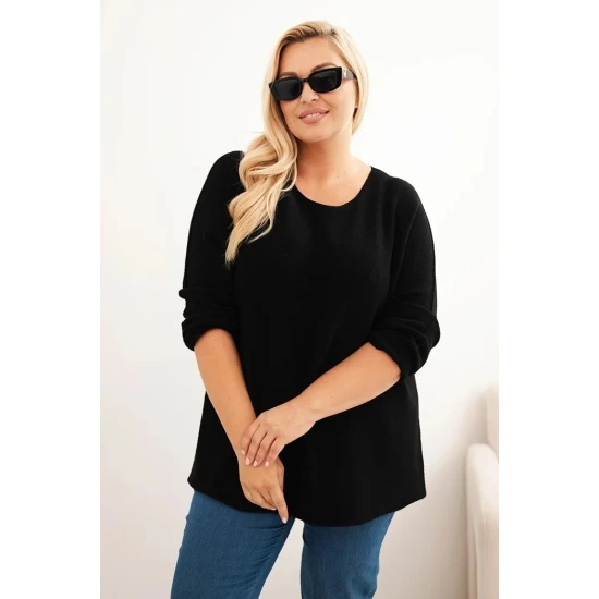 Moteriškas juodas megztinis Minos Megztiniai