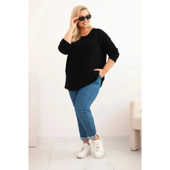 Moteriškas juodas megztinis Minos Megztiniai