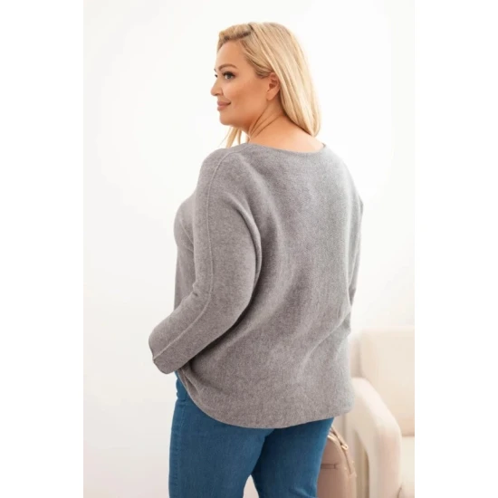 Moteriškas pilkas megztinis Minos Megztiniai