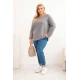 Moteriškas pilkas megztinis Minos Megztiniai