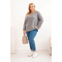 Moteriškas tamsiai rusvas megztinis Minos