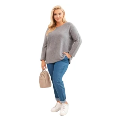 Moteriškas tamsiai rusvas megztinis Minos