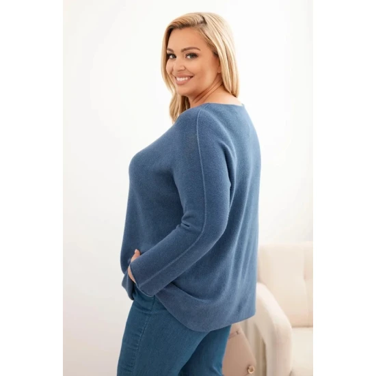 Moteriškas mėlynas megztinis Minos Megztiniai