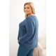 Moteriškas mėlynas megztinis Minos Megztiniai