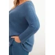 Moteriškas mėlynas megztinis Minos Megztiniai