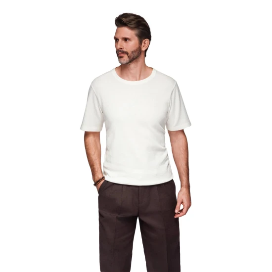 Vyriški balti marškinėliai Saimon Marškinėliai