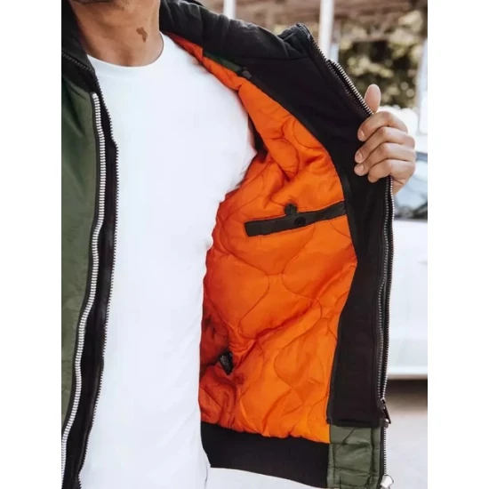 Vyriška žalia striukė su gobtuvu Moon Rudeninės / Pavasarinės