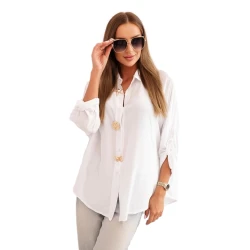 Moteriški baltos spalvos marškiniai Lens