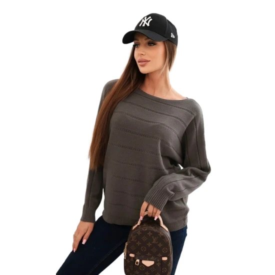 Moteriškas chaki spalvos megztinis Dora Moteriški megztiniai