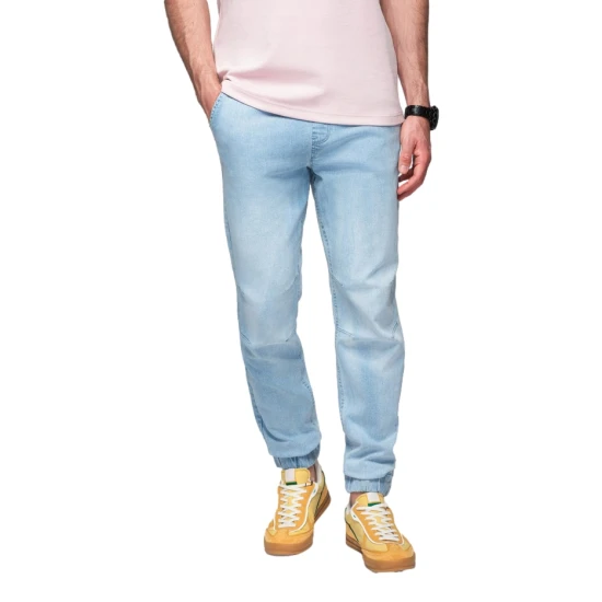 Vyriškos šviesiai mėlynos spalvos kelnės Cosmi Džinsai ir Jogeriai
