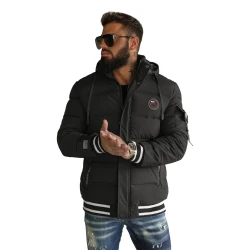 Juoda vyriška dygsniuota striukė Aibel