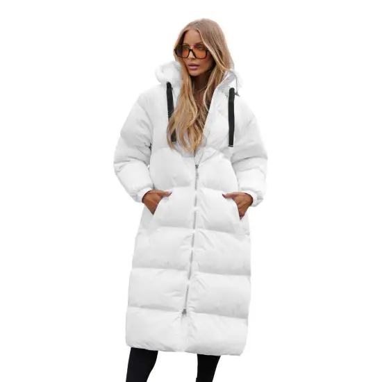 Moteriškas baltos spalvos paltas Izabel JS/5M3163/281Z