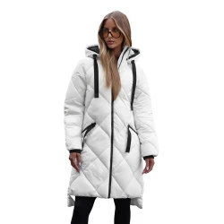 Ilga balta žieminė striukė Steper