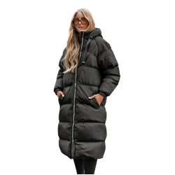 Moteriškas juodos spalvos paltas Izabel