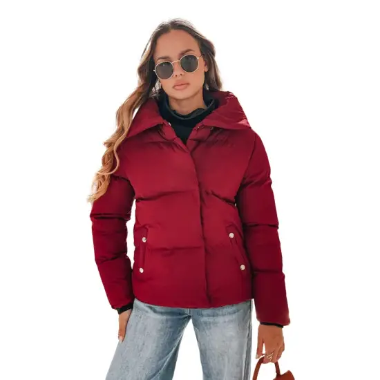 Moteriška žiemeinė bordo spalvos striukė Lari Moteriškos striukės