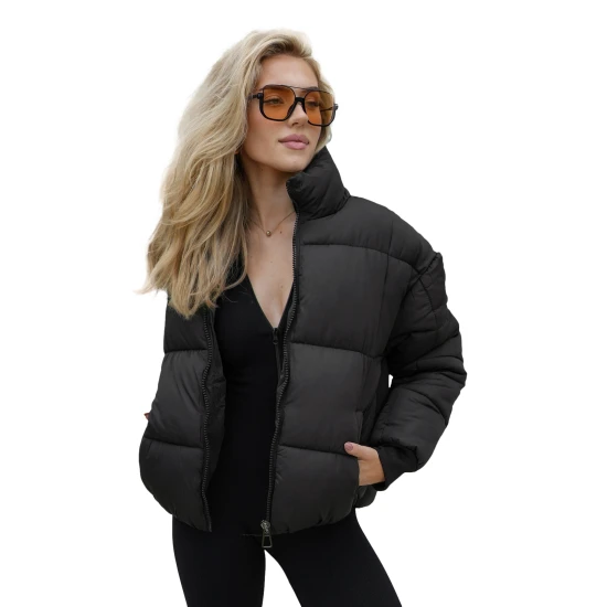 Moteriška juoda žieminė striukė Pensil Moteriškos striukės