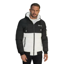 Vyriška juoda/balta žieminė striukė Molix